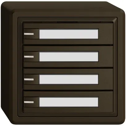 Poussoir KNX RGB AP EDIZIO.liv SNAPFIX® capteur temp.RGB-LED étiqu.4×com.1T br 
