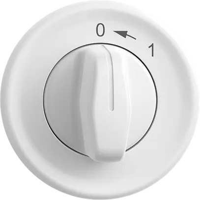 Contact pivotant ENC 0<-1/1P STANDARDdue blanc, avec manette 