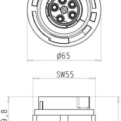 Prise Wieland M25…1.5mm² 5L noir 