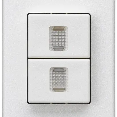 Interrupteur à poussoir double INC Hager FLF 10A/250V 3/1L illuminé blanc 