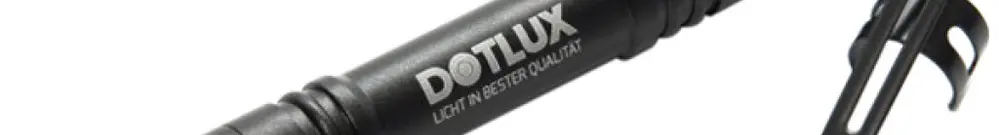 Torcia tascabile LED DOTLUX POCKET 110lm IP44 133mm alluminio nero 