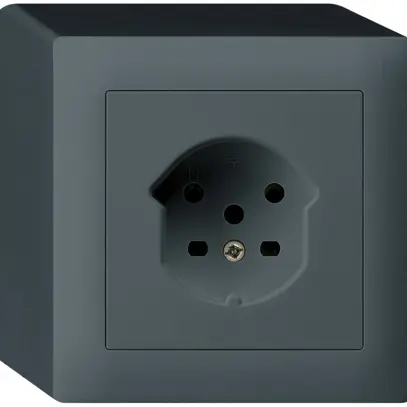 Prise AP HA kallysto type 15 avec bornes enfichables anthracite 