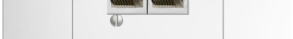 Scatola INS 2×RJ45/s 8P par. EDIZIOdue R&M swissline bianco 
