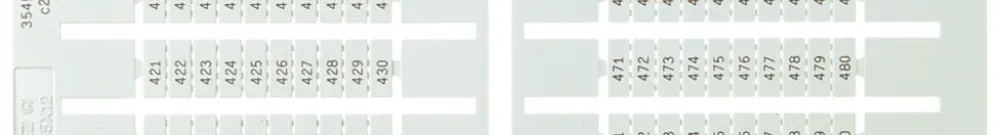 Etichetta di marcaggio 6×9mm 10×11…20, 5 carte da 100 