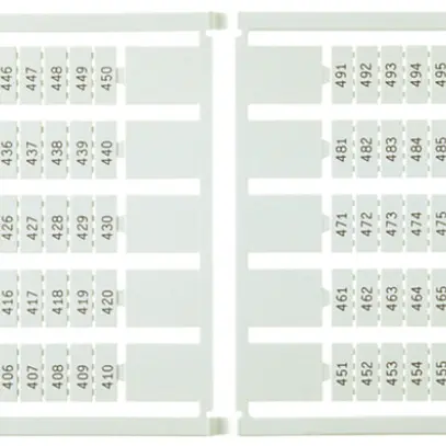 Bezeichnungsschildchen 6×9mm 10×11…20, 5 Kart. zu 100 