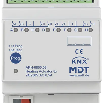 Actionneur de chauffage KNX AMD MDT AKH-0800.03 8-can 0.5A 24…230V 4UM 