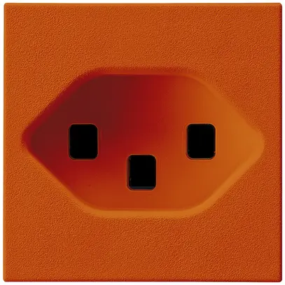 Prise INC Hager type 23 orange 45×45 avec bornes enfichables 