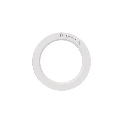 Disque indicateur NEVO, p.interrupteur rotatif, 0 <- 1, blanc 