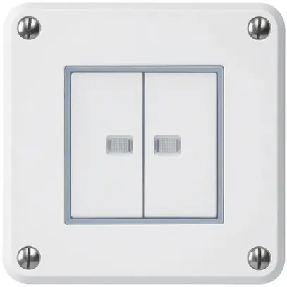 Interruttore INC robusto IP55 schema 3+3 2×illuminato bianco per combinazione 
