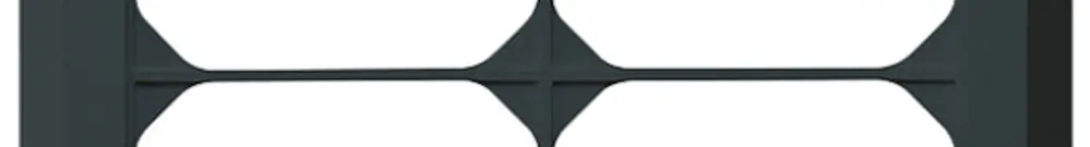 Telaio di copertura INC kallysto.line 4×2 nero 152×272mm 