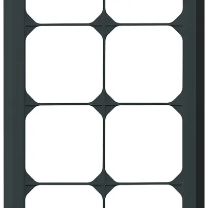 Cadre de recouvrement ENC kallysto.line 4×2 noir 152×272mm 