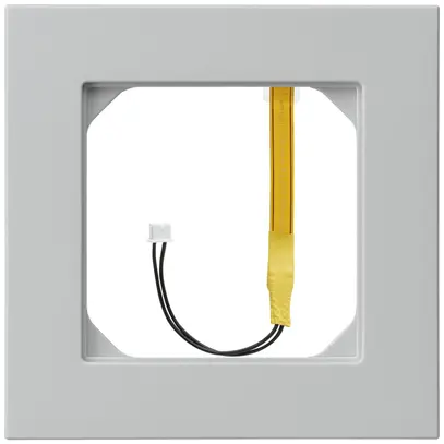 Telaio di copertura kallysto.pro 1×1 grigio chiaro per illuminazione rosso 