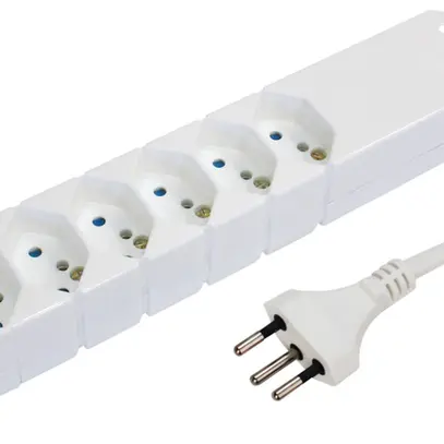 Presa multipla STEBA VARIABL 6×T13 senza interruttore 3m bianco 