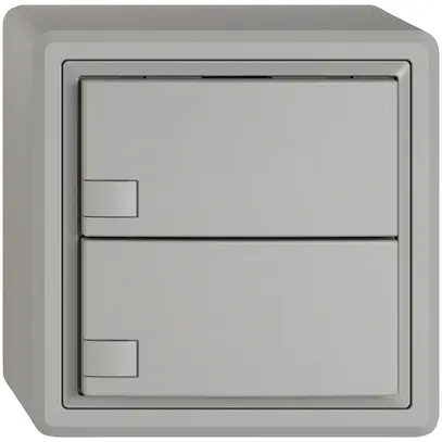 Poussoir universel AP EDIZIO.liv UNI SNAPFIX® 5…48V s.LED 2× comm.1T grc 