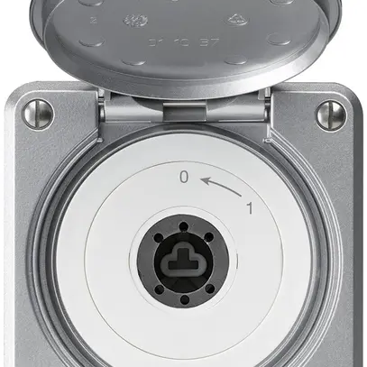 Contact pivotant à clé ENC robusto IP55 aluminium avec clapet sans cylindre 2P 