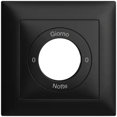 Frontset 0-Giorno-0-Notte EDIZIOdue schwarz 88×88mm für Schlüsselschalter 