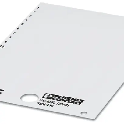 Carta di marcaggio US-EML bianco 20×8mm, adesivo 