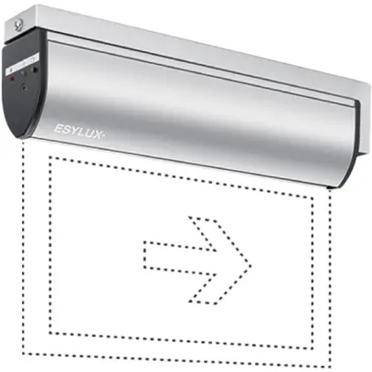 Luminaire de secours ESYLUX SLD LEDi SC/C montage latéral 