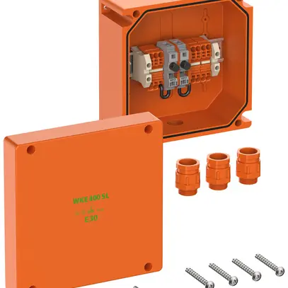 Boîte de dérivation AP Spelsberg WKE 404 SL 8×6² 2FS 200×200mm×110mm IP66 orange 