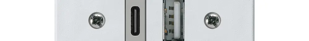 Prise de charge USB INC Hager FLF 18W PD 1×type A 1×type C blanc 