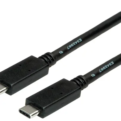 Cavo USB ROLINE USB-C/USB-C (USB 3.2 Gen2) 10Gbit/s 100W nero 1m 