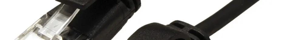 Câble patch RJ45 ROLINE Slim, cat.6A U/UTP, rond, noir, 0.5m 