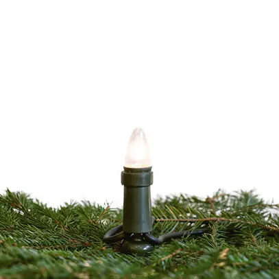 Ghirlanda luminosa LED MK, 30 pezzi, E10, gambo verde 