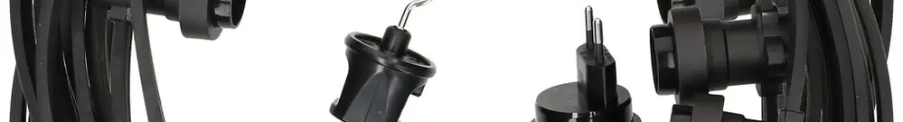 Ghirlanda d'illuminazione MH 16.5m con 15 prese E27 IP55 nero 