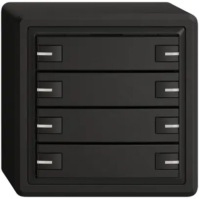 Poussoir KNX RGB AP EDIZIO.liv SNAPFIX® capteur temp.RGB-LED 8× comm.1T no 
