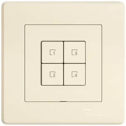 Poussoir scènes ENC EDIZIO.liv Wiser SNAPFIX® 4 scènes 4 touches WLAN cr 
