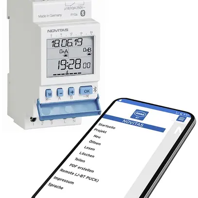 Timer settimanale AMD NOVITAS SC-M12.35A BT/ASTRO, 230V 2 canali 