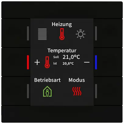 Apparecchio di comando KNX INS MDT BE-TAS86T06.02 6t/6a display temp.bianco op. 