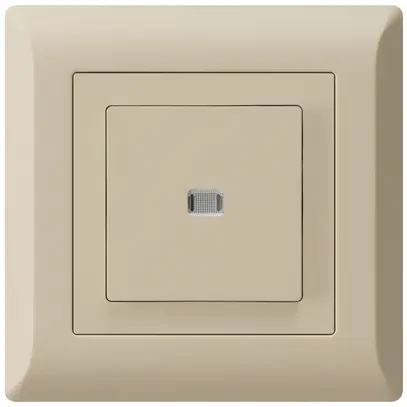 Contact à poussoir lumineux ENC kallysto.line AR/1P beige 