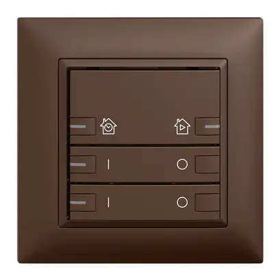 Kit frontal ENC EDIZIOdue zepAIR ON/OFF 2C avec marquage avec LED coffee 
