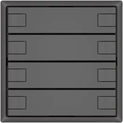 Poussoir KNX RGB EDIZIO.liv SNAPFIX® capteur temp.s.LED 4× comm.2T grf 