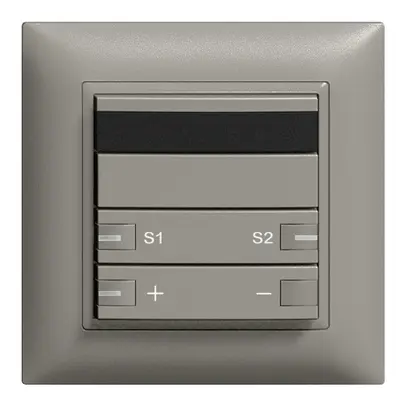 Poussoir ENC ZEP IR-dimm-scène 1c/2t station cen-sec.EDIZIOdue gris foncé 