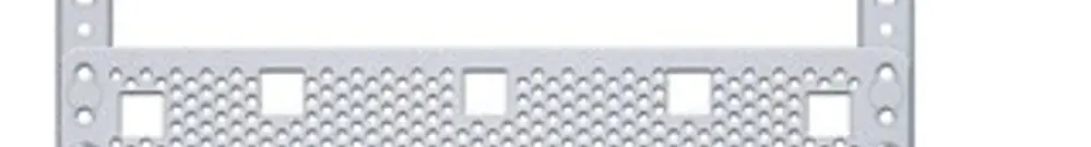 Panneau Media ABB, a.2 rangées DIN, hauteur pose 2, 6 rangées, p. distributeur 