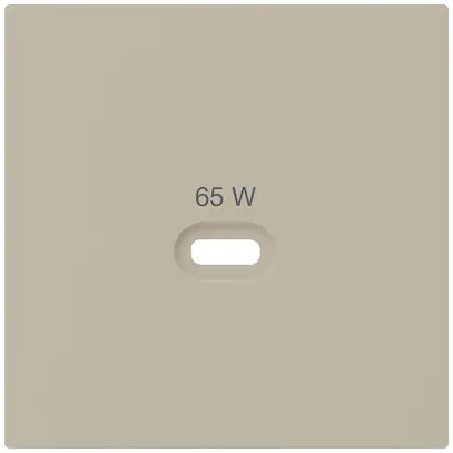Plaque frontale Hager kallysto, pour prise de charge USB type C, beige 