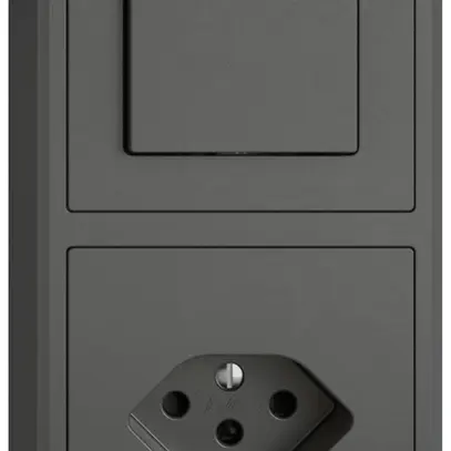 Combinaison AP EDIZIO.liv SNAPFIX® 2×1 140×74mm schéma 3/1L+1×T13 gris foncé 