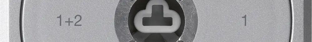 UP-Schlüsselschalter robusto ohne Klappdeckel ohne Zylinder 1/1P aluminium Kombi 