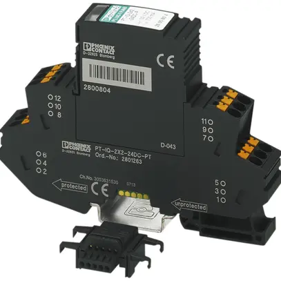 Protection surtension PX PT-IQ 2X2 24VDC Push-In terre ind. 