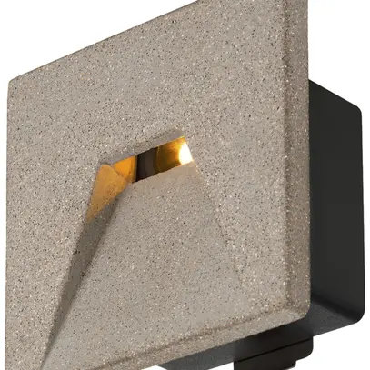 Applique LED INS SLV CONCRETO 3.2W 45lm 830 IP65 100×100mm grigio diagonale 