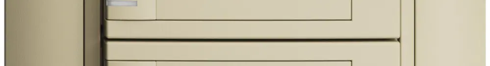 UP-Taster KNX 3-fach EDIZIOdue vanille RGB mit LED mit Papiereinlage 