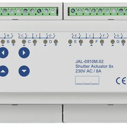 REG-Jalousieaktor KNX MDT JAL-0810M.02 8-Kan 8A 300W 230VAC 8TE 