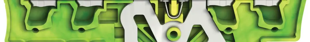 Morsetto di protezione WAGO TOPJOB-S 2.5mm² 4L verde/giallo serie 2202 