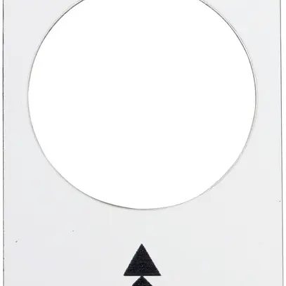 Plaquette indicatrice Schneider Electric symbole blanc 