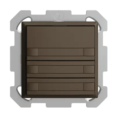 Poussoir KNX RGB ENC EDUE, 250mW, s.LED, a.papier, 6×poussoir, 1×touche, cof 