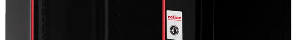 Wandgehäuse 19" ROLINE Basic Plus 600×912×450mm 18HE 1×Tür Stahl schwarz 