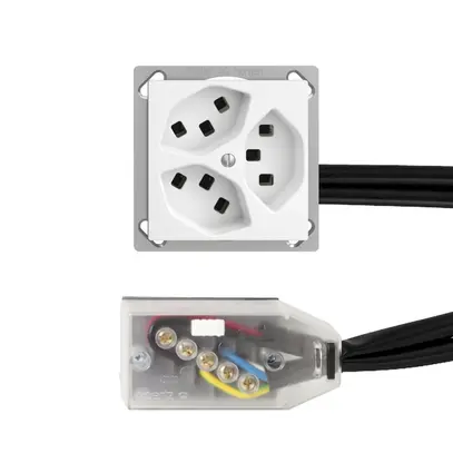 Presa INS 3×T23 16A bianco L1 EDIZIOdue per Technofil 