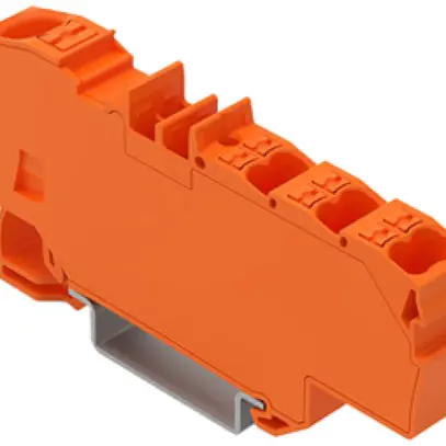 Morsetto di passaggio WAGO Contact TOPJOB S 1×6/6×1.5mm² Ex e II arancione 